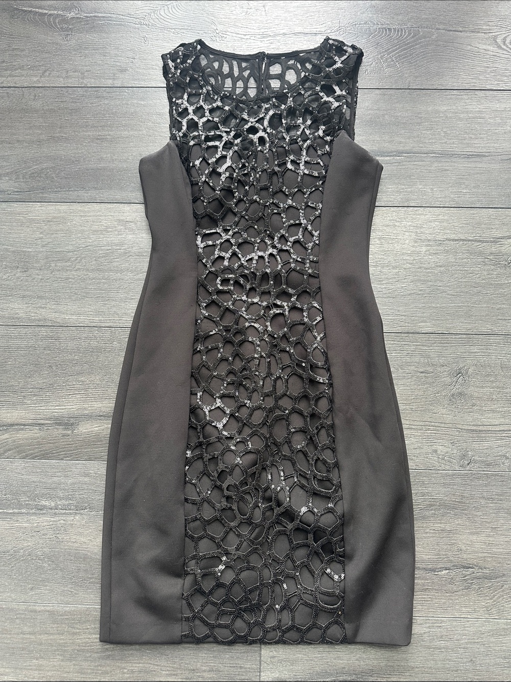 Jessica Simpson Black Lace-Panel Mini Dress
